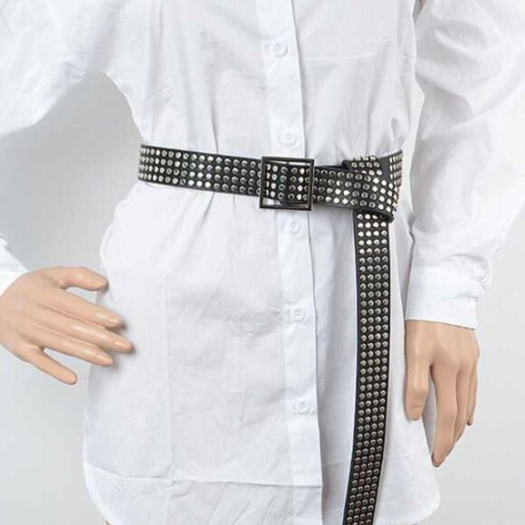 Extra Long Convertible Studded Belt - Picture 2 of 5